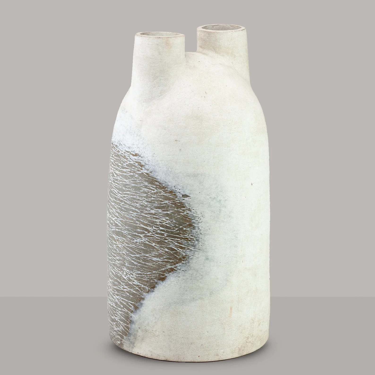 Sculptural Brutalist Vase by British Ceramicist Clive Brooker